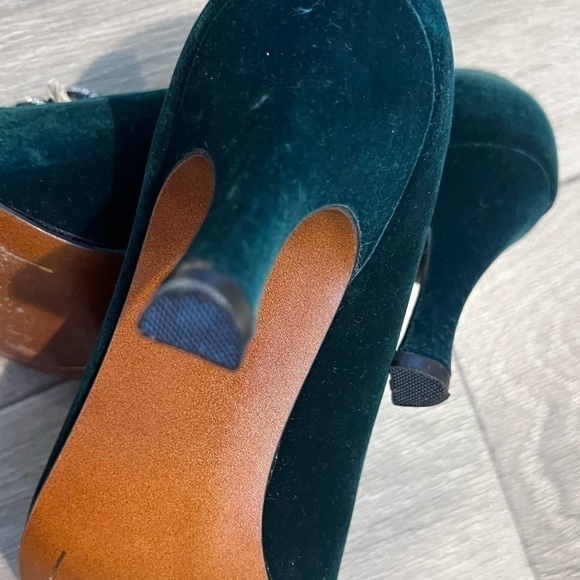Vintage emerald green Pointed Toe Heels by 925‎ The PM Collection, Size 7M - Picture 6 of 7